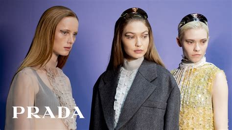 prada backstage 2020|prada fashion.